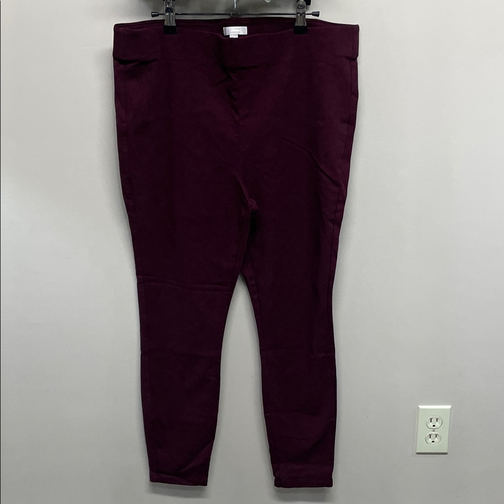 NWOT LC Lauren Conrad Maroon Plum Wine Pull On Leggings Skinny Pant XXL